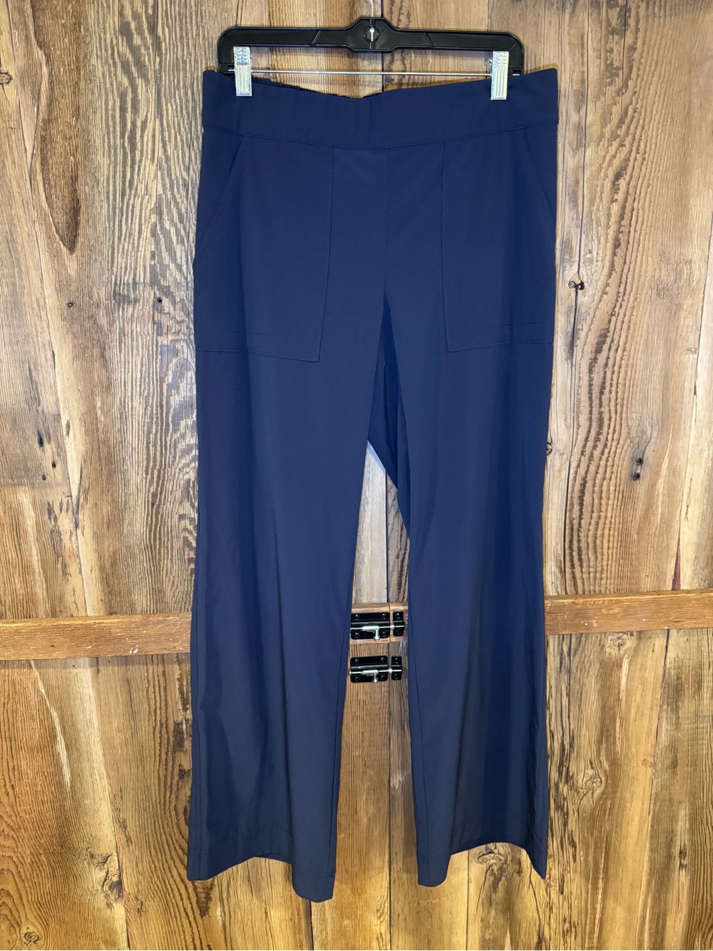 Athleta Navy Wide-Leg Pull-On Pants